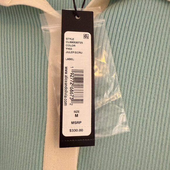 Alice + Olivia Pia Knit Ribbed Polo NWT - Picture 4 of 5